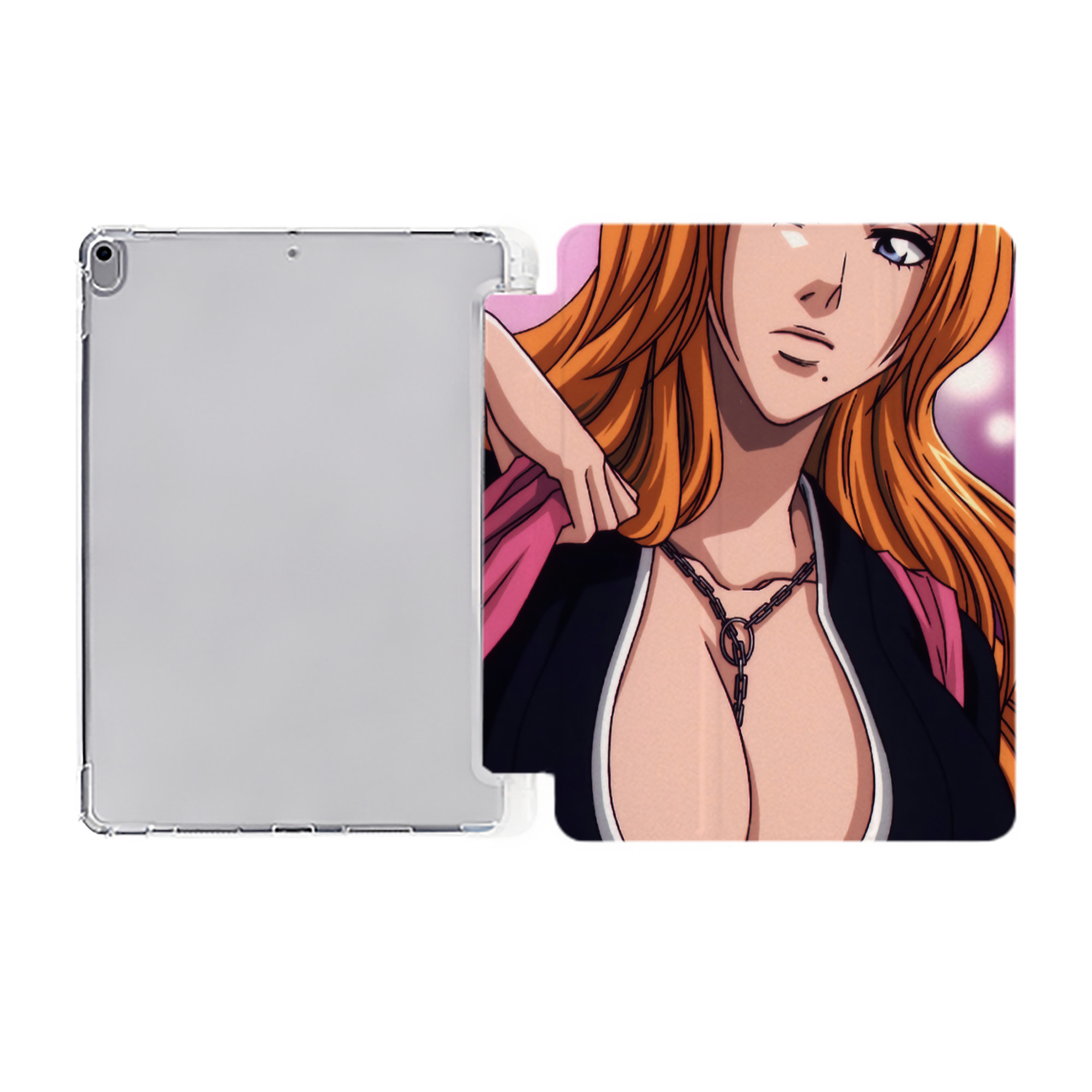 （画像用） ブリーチ BLEACH IPad ケース ペン収納付き 三つ折りスタンド PUレザー×シリコン 対応機種9.5/10.5/10.9インチ